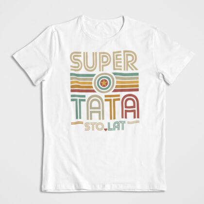 Koszulka Prezent Super Tata Biała Limited Edition