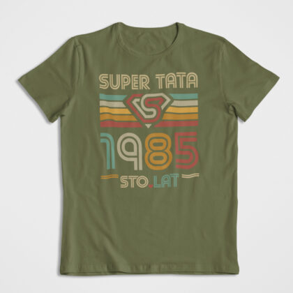 Koszulka Prezent Super Tata Khaki
