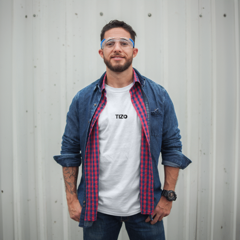 TIZO T-shirt męski biały - obrazek 2