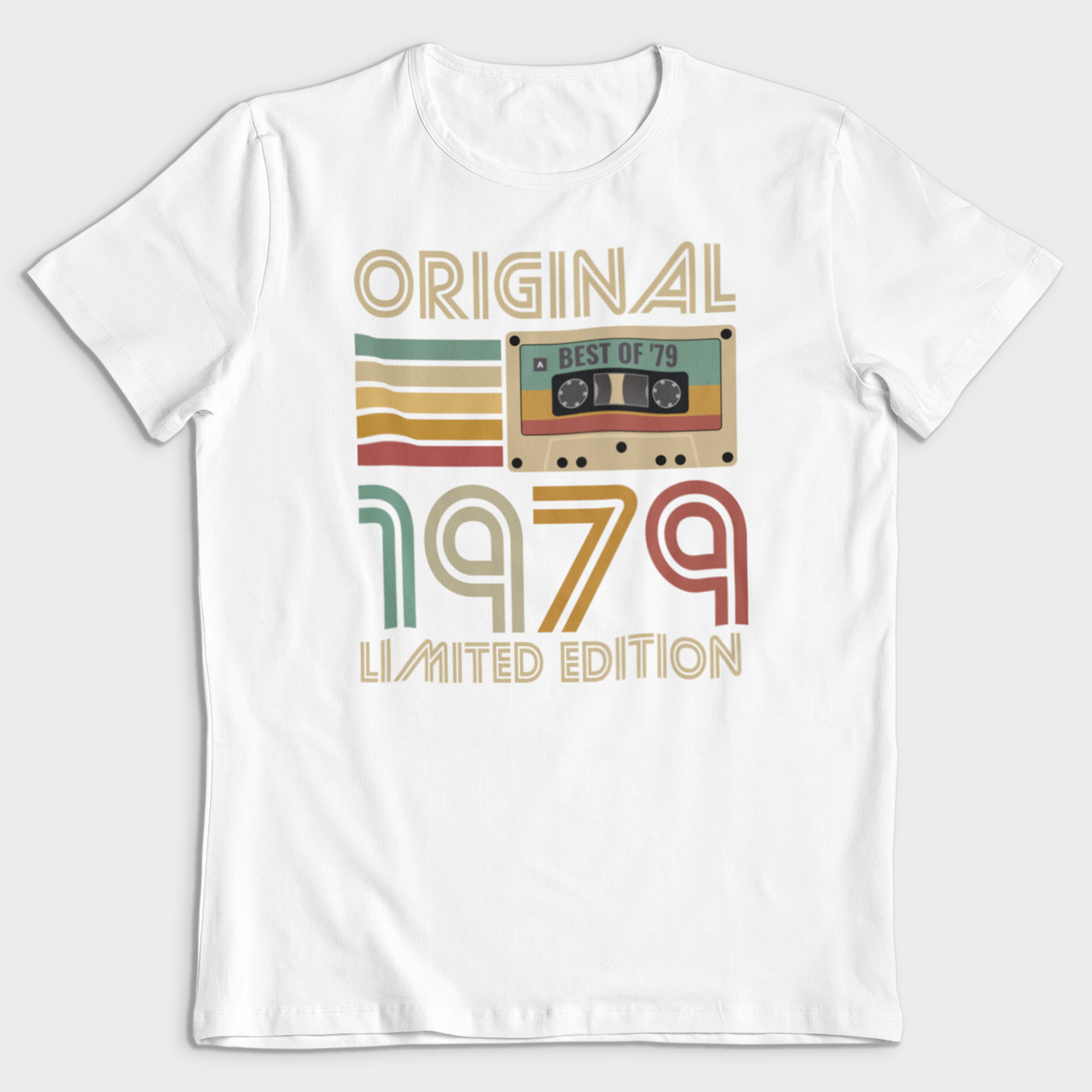 Koszulka męska biała 1979 kaseta - obrazek 2