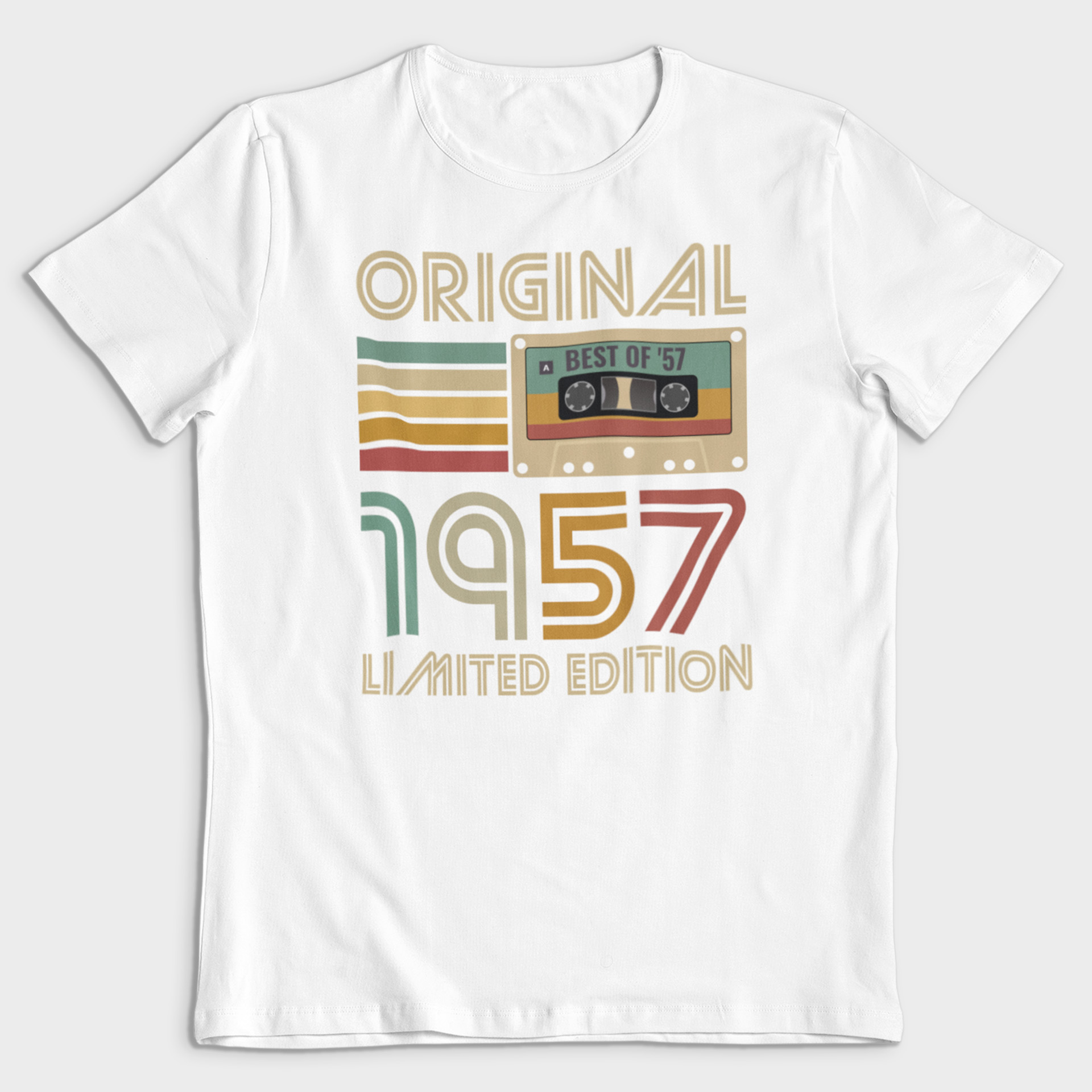 Koszulka męska biała 1957 kaseta - obrazek 2