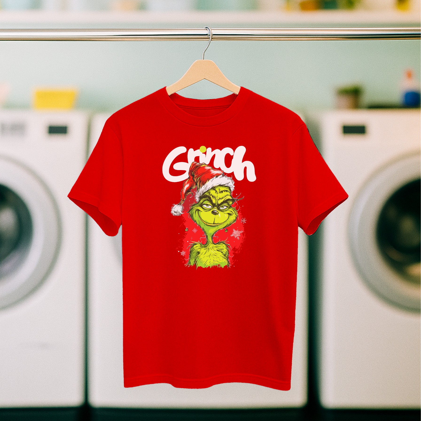 Koszulka męska czerwona święta ""Grinch"" - obrazek 5