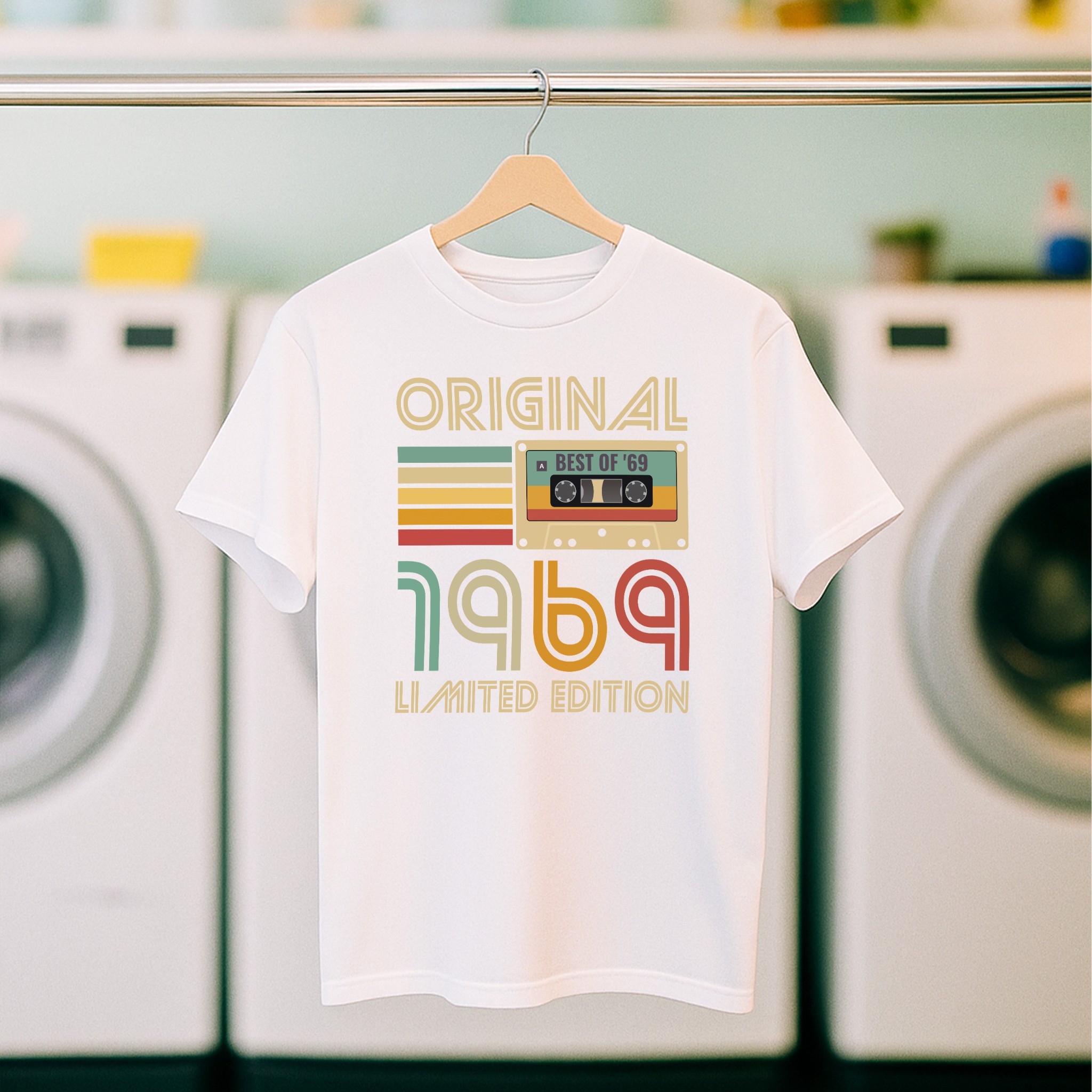 Koszulka męska biała 1969 kaseta - obrazek 5