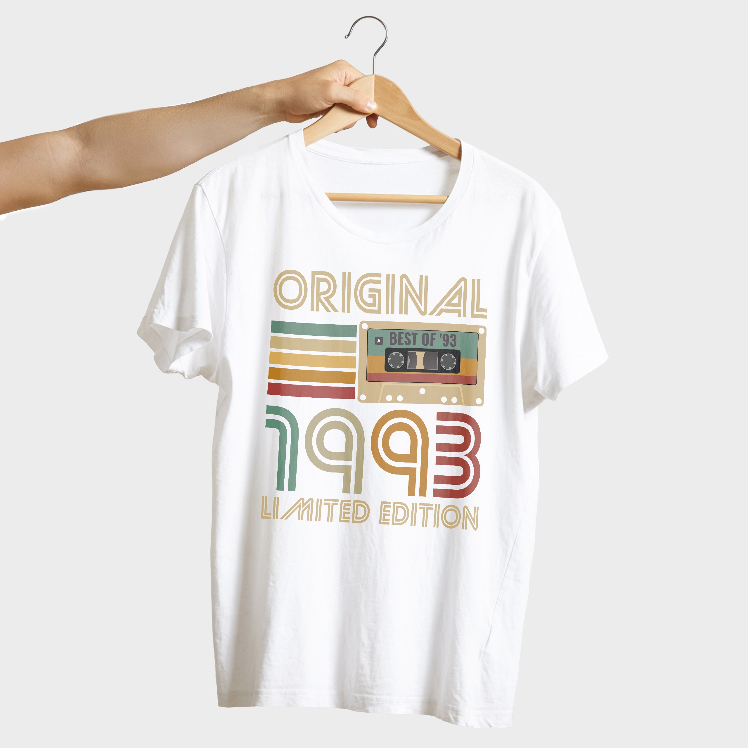Koszulka męska biała 1993 kaseta - obrazek 4