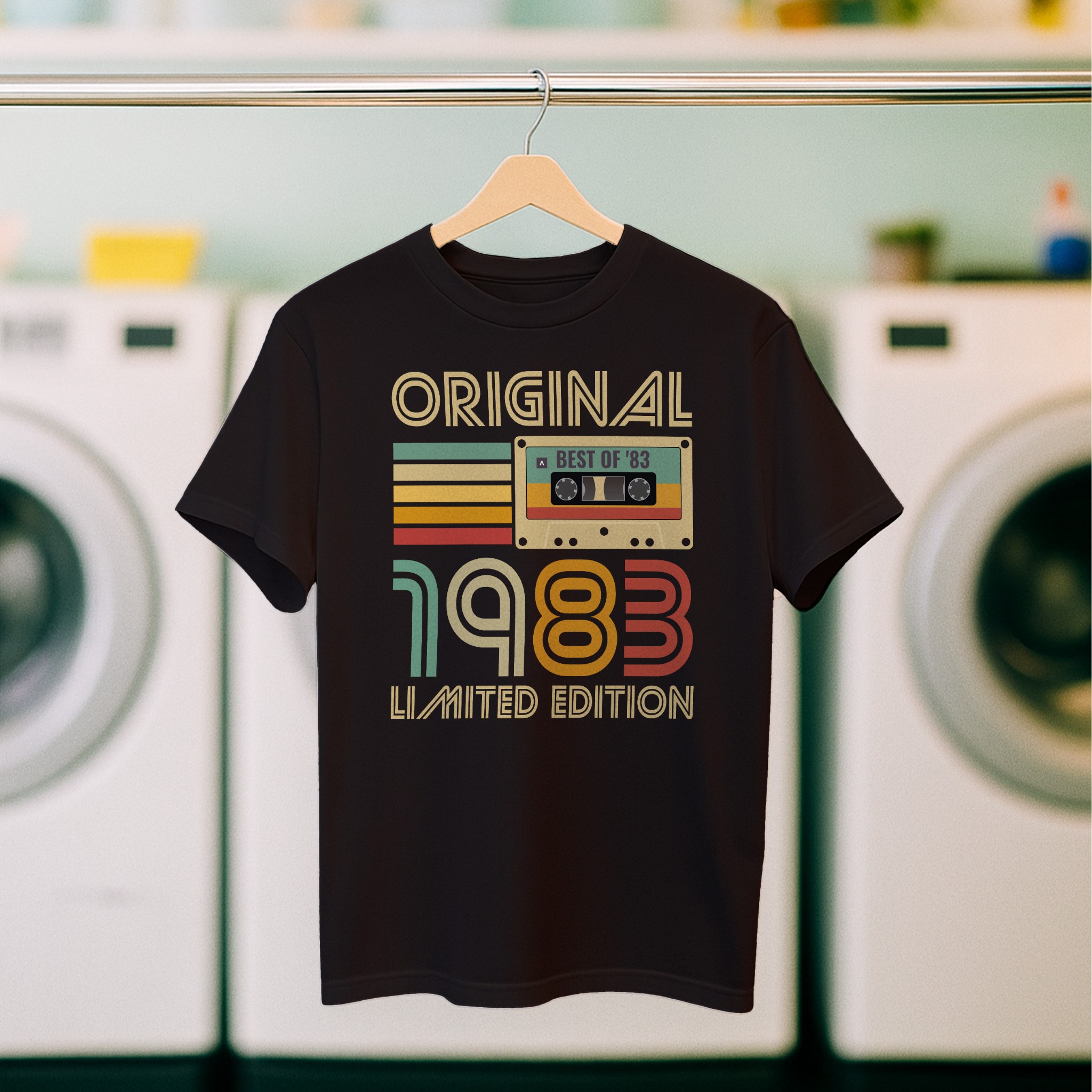 Koszulka męska czarna kaseta rocznik 1983 - obrazek 5