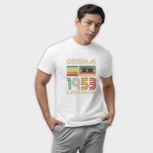 Koszulka męska biała kaseta rocznik 1953