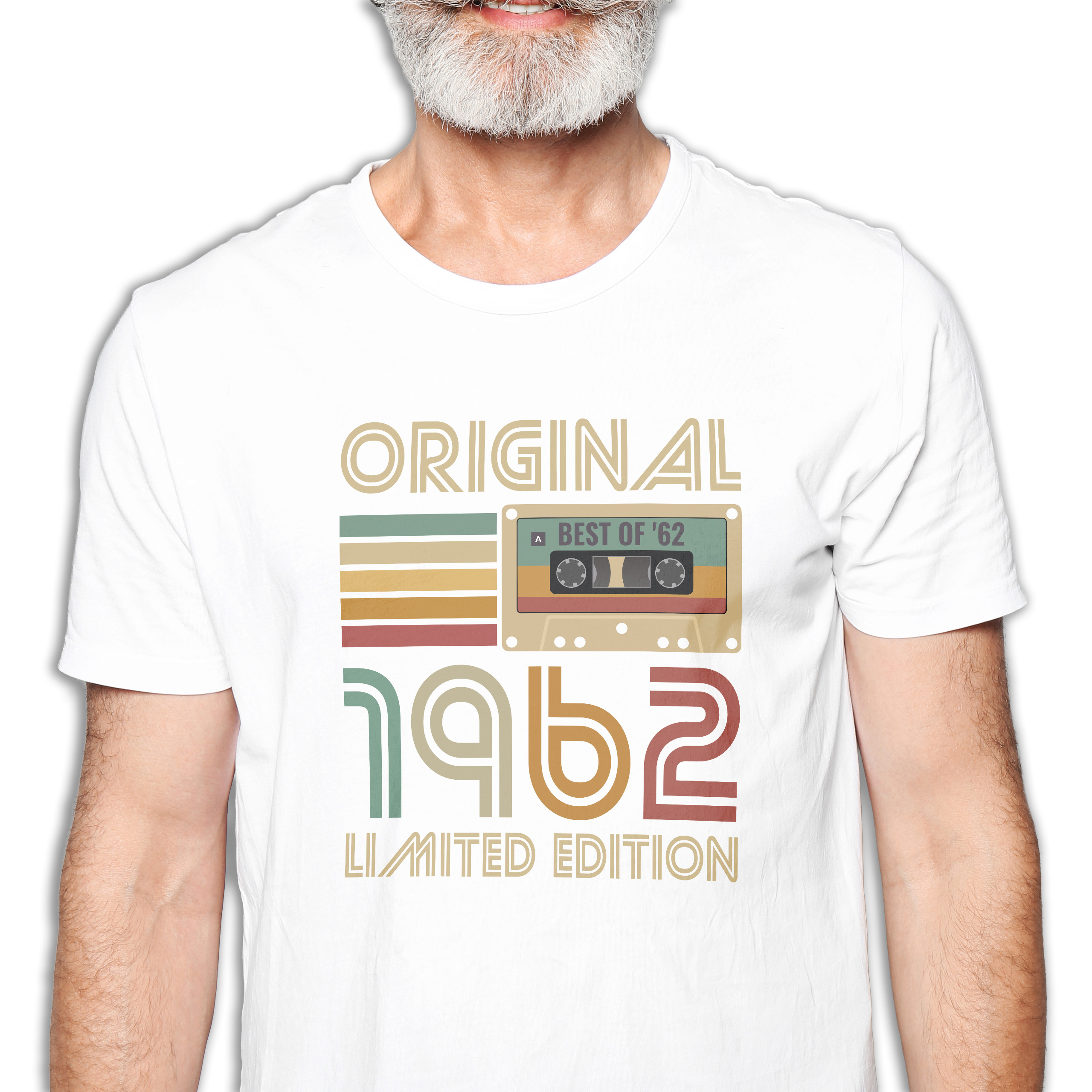 Koszulka męska biała 1962 kaseta