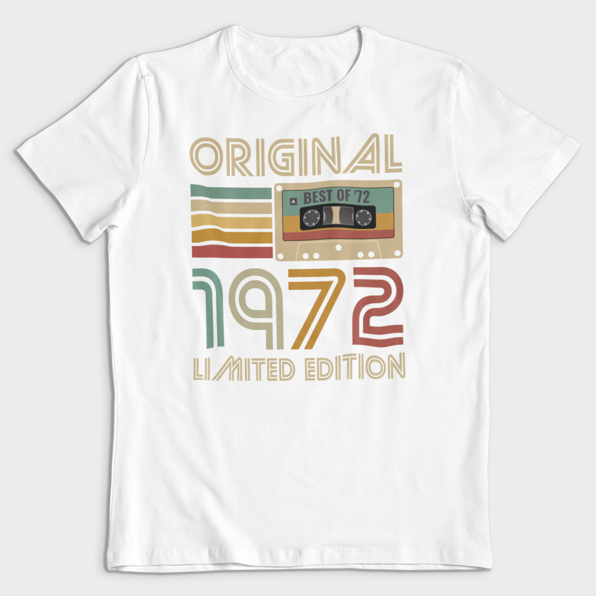 Koszulka męska biała 1972 kaseta - obrazek 2