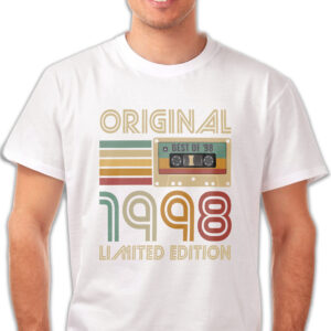 Koszulka męska biała 1998 kaseta