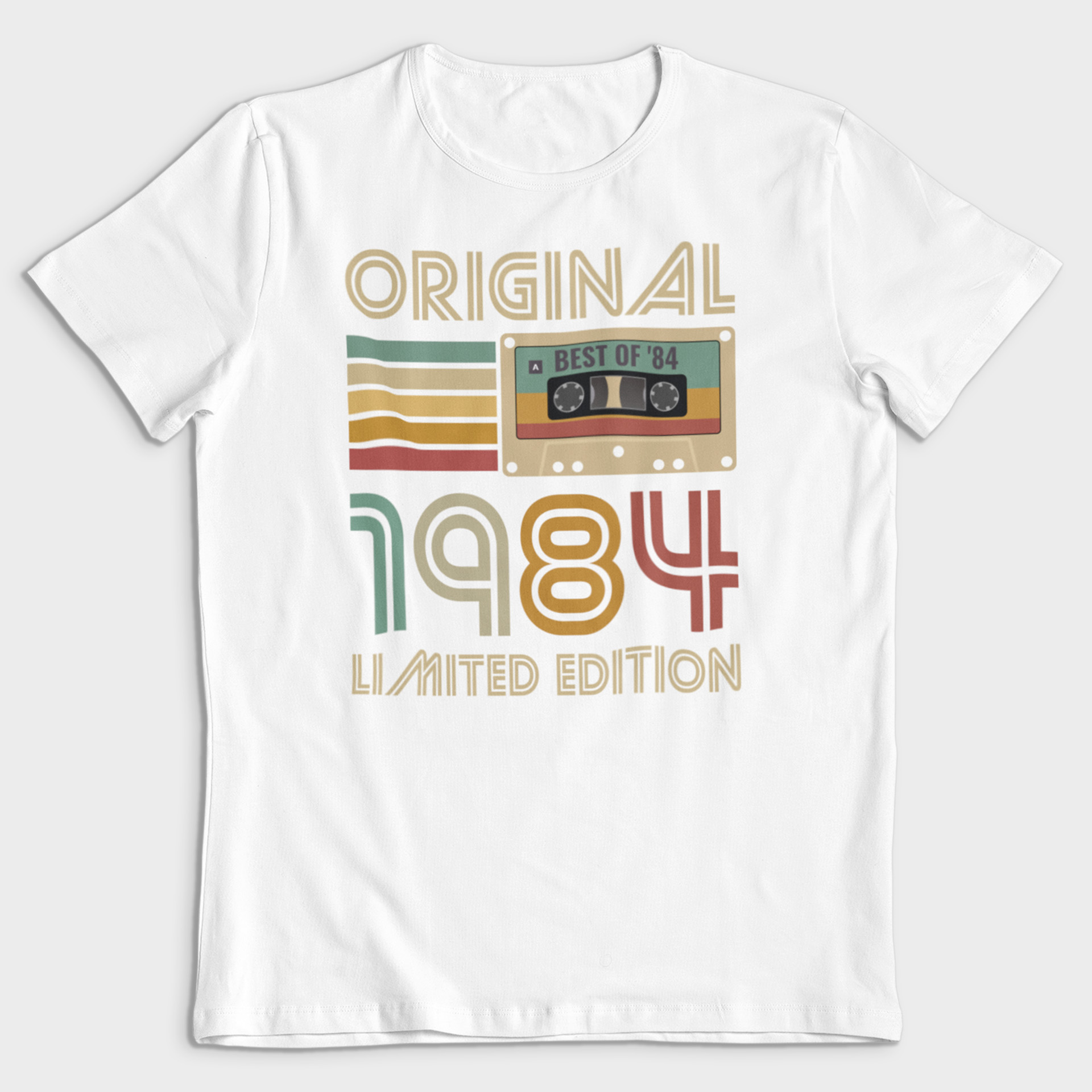 Koszulka męska biała 1984 kaseta - obrazek 2