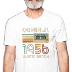 Koszulka męska biała 1956 kaseta