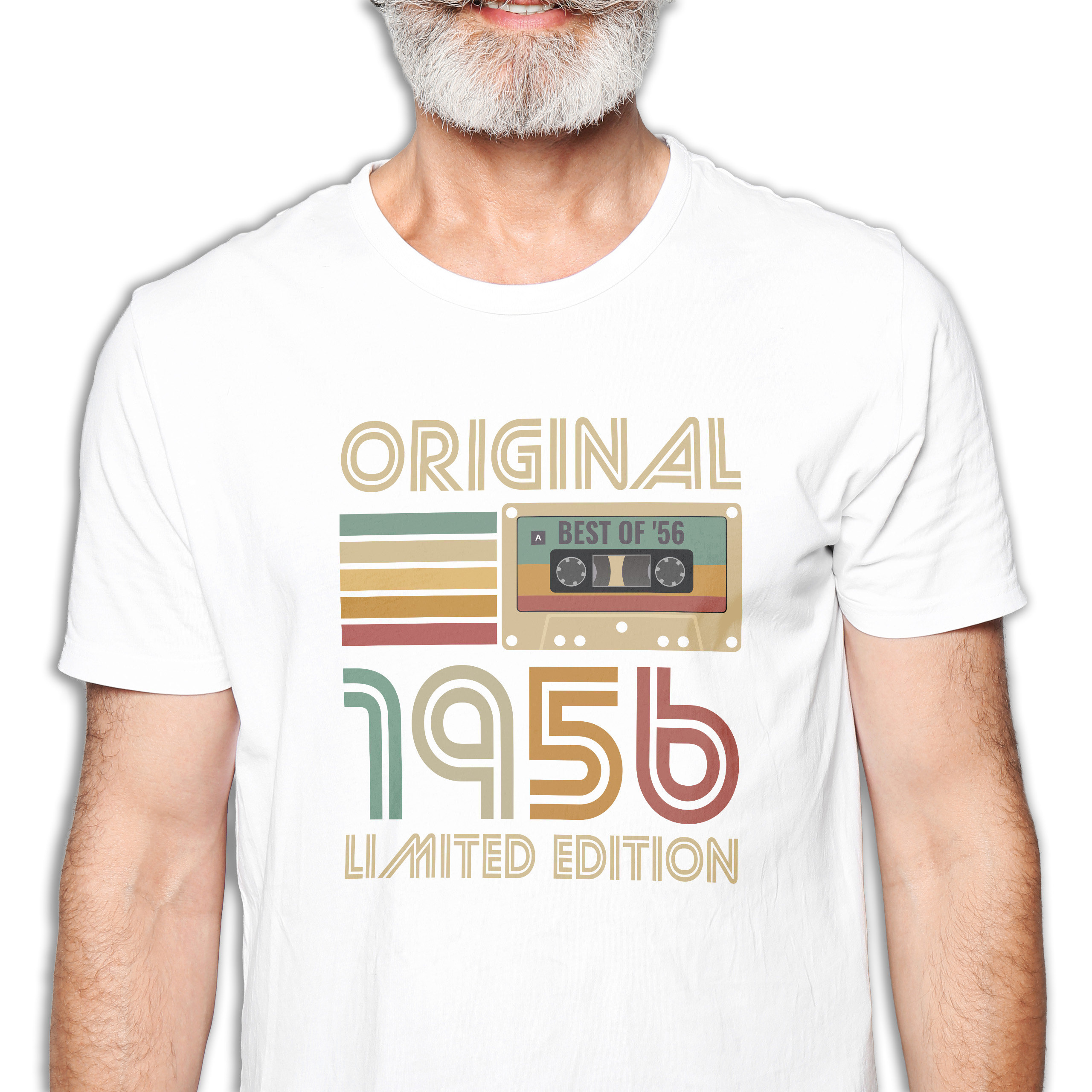 Koszulka męska biała 1956 kaseta