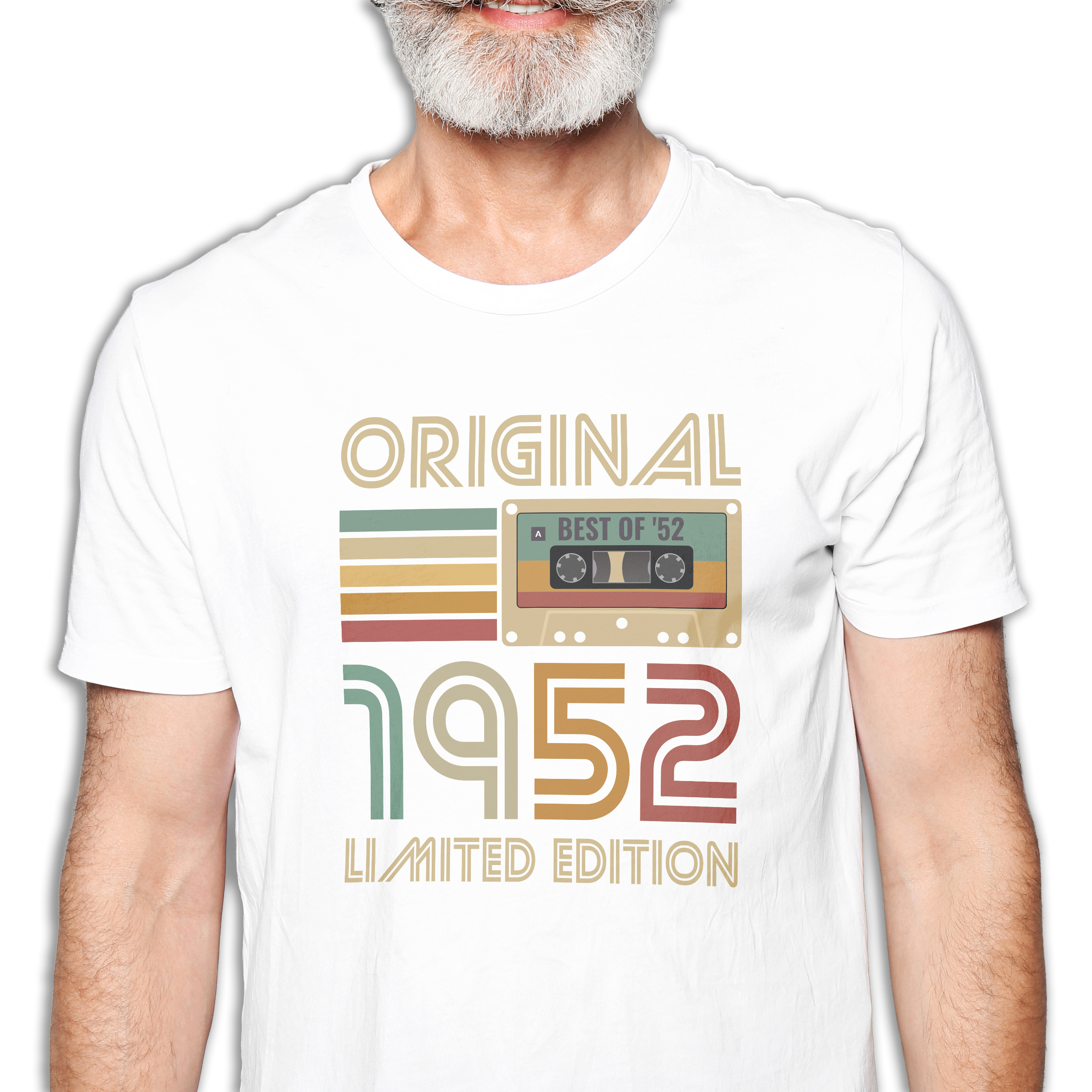 Koszulka męska biała 1952 kaseta