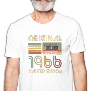 Koszulka męska biała 1966 kaseta