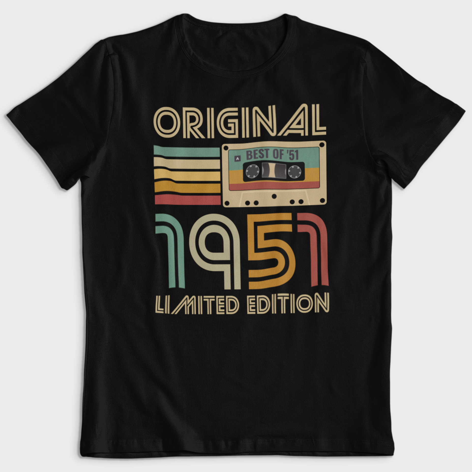 Koszulka męska czarna kaseta rocznik 1951 - obrazek 2