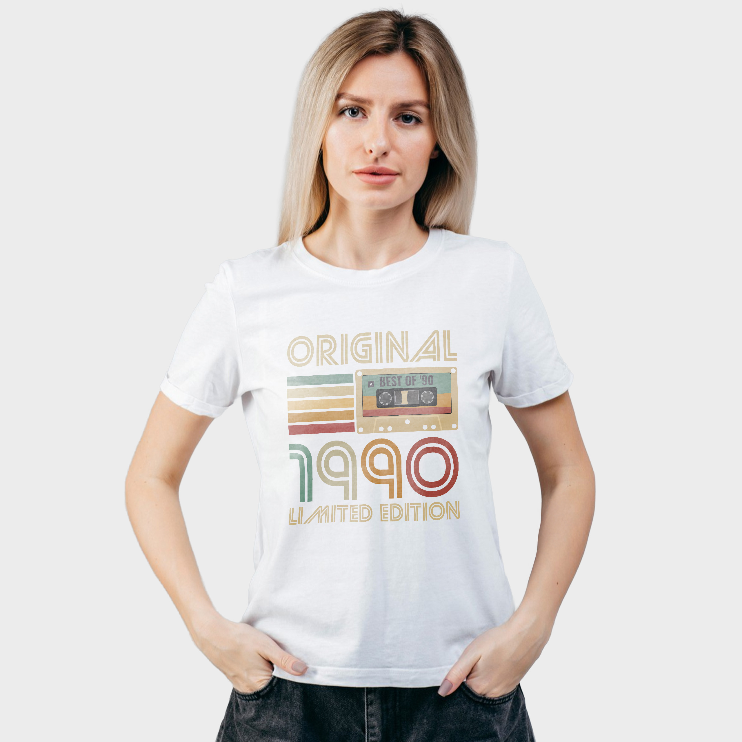 Koszulka damska biała 1990 laseta - obrazek 3