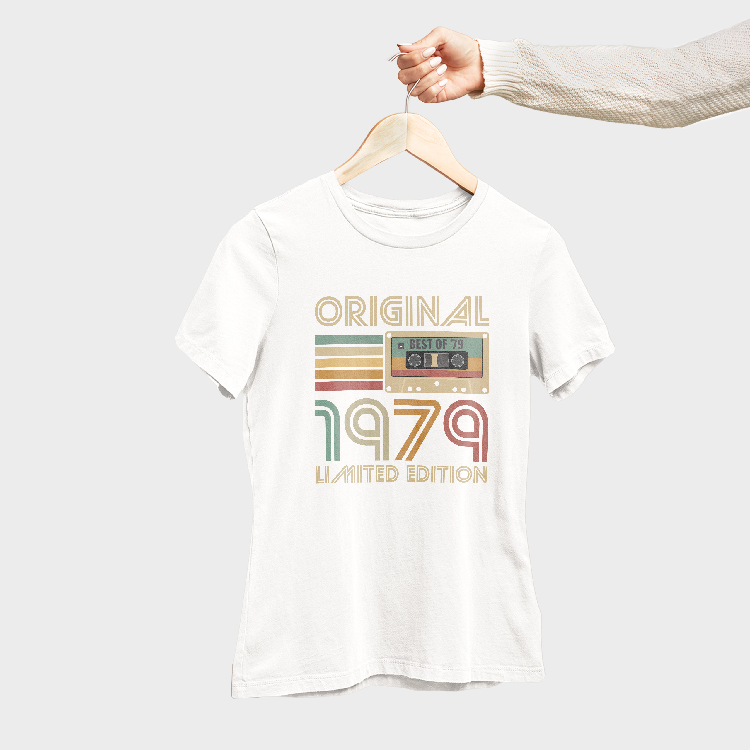 Koszulka damska biała 1979 kaseta - obrazek 4