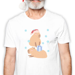 Koszulka męska biała święta Kapibara