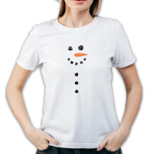 Koszulka damska biała święta Bałwan