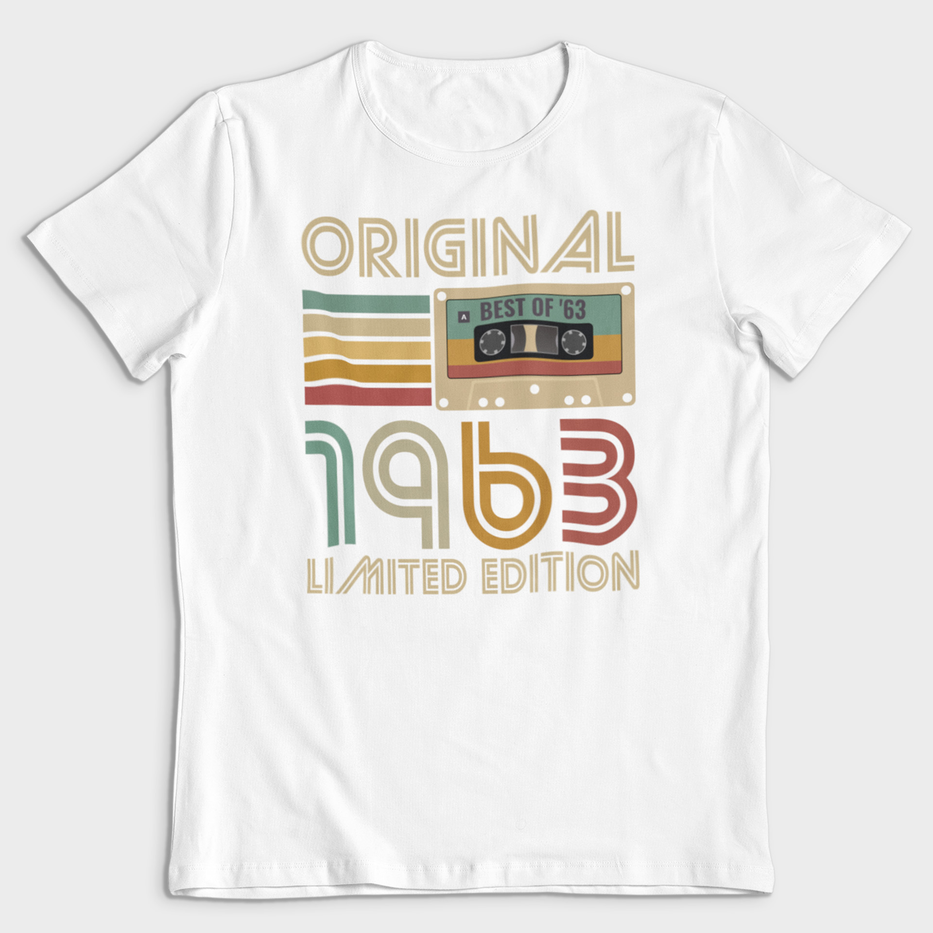Koszulka męska biała 1963 kaseta - obrazek 2