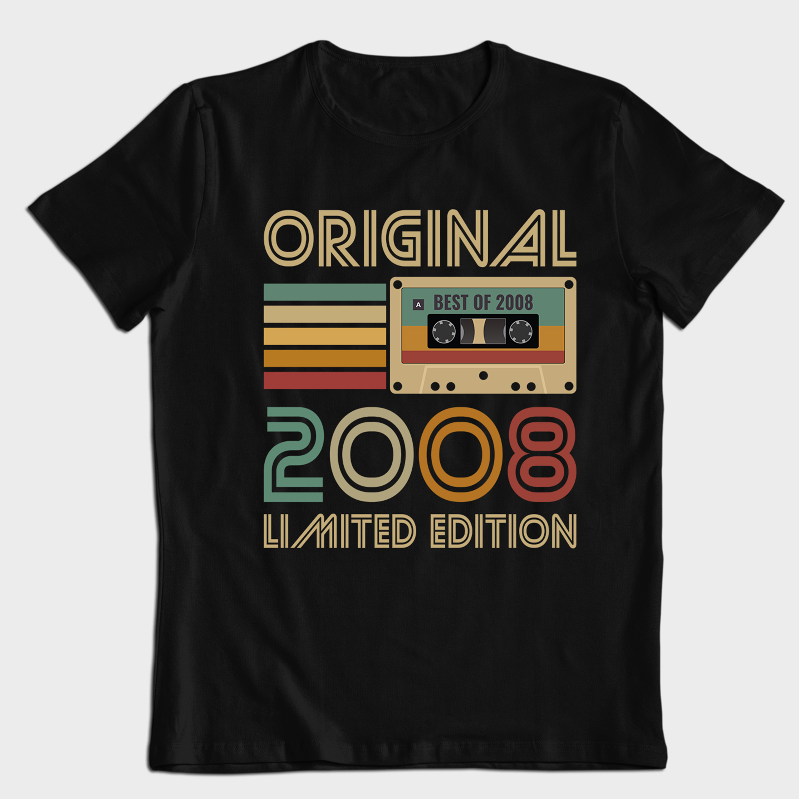 Koszulka męska czarna kaseta rocznik 2008 - obrazek 2