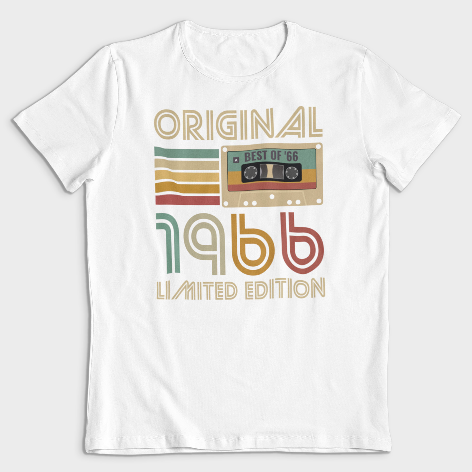 Koszulka męska biała 1966 kaseta - obrazek 2