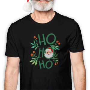 Koszulka męska czarna święta ""Ho ho ho""