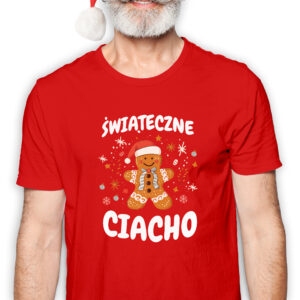 Koszulka męska czerwona święta "Świąteczne Ciacho"