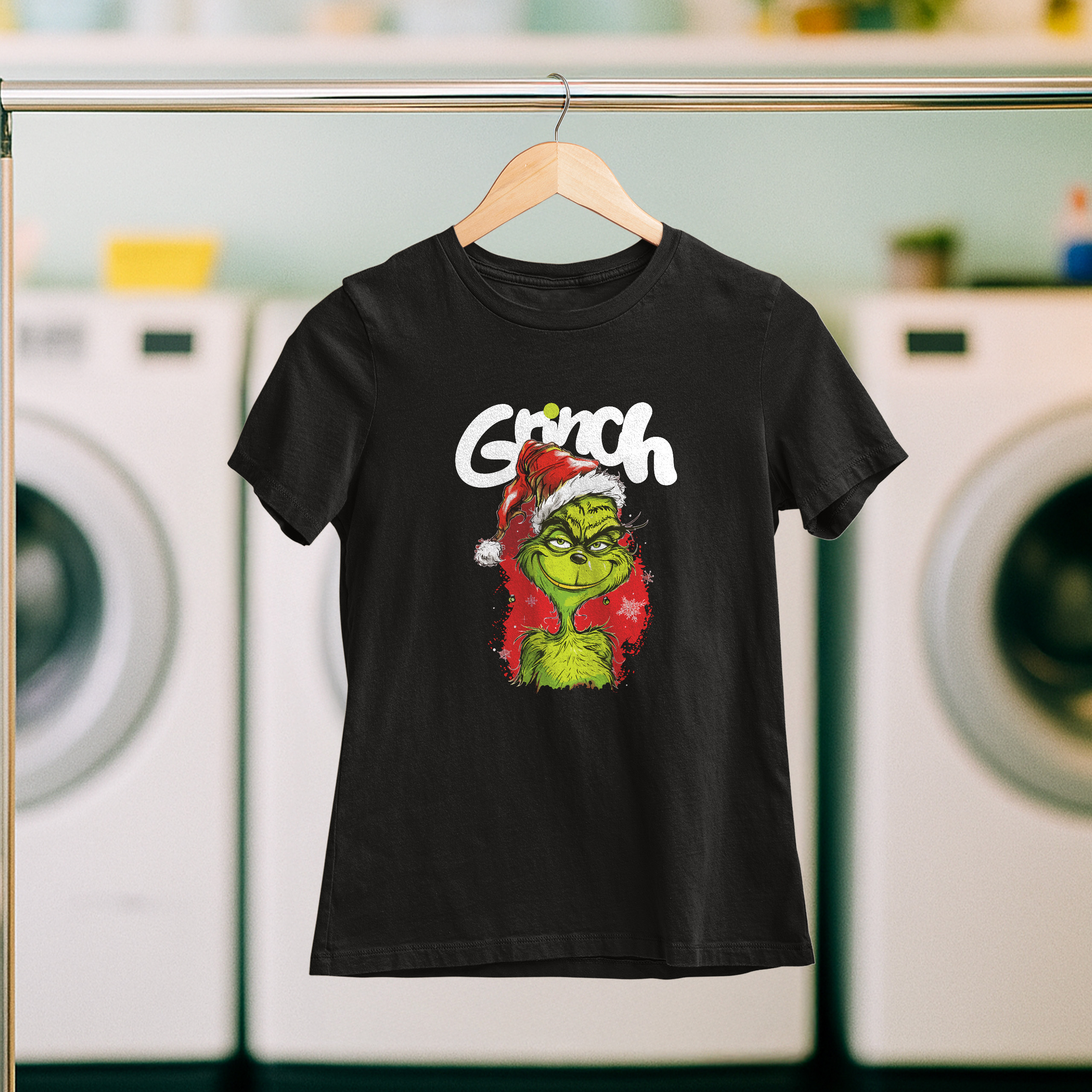 Koszulka damska czarna święta Grinch - obrazek 5