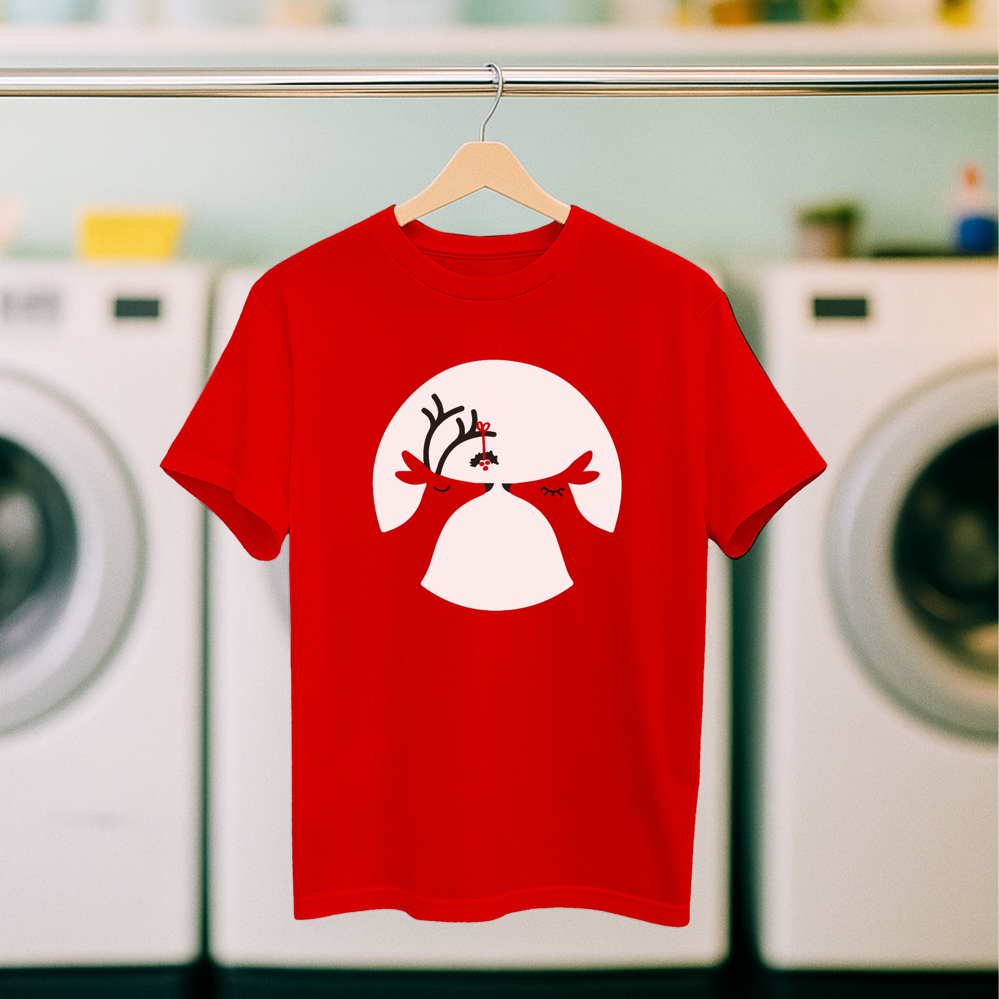 Koszulka męska czerwony święta Renifery - obrazek 5