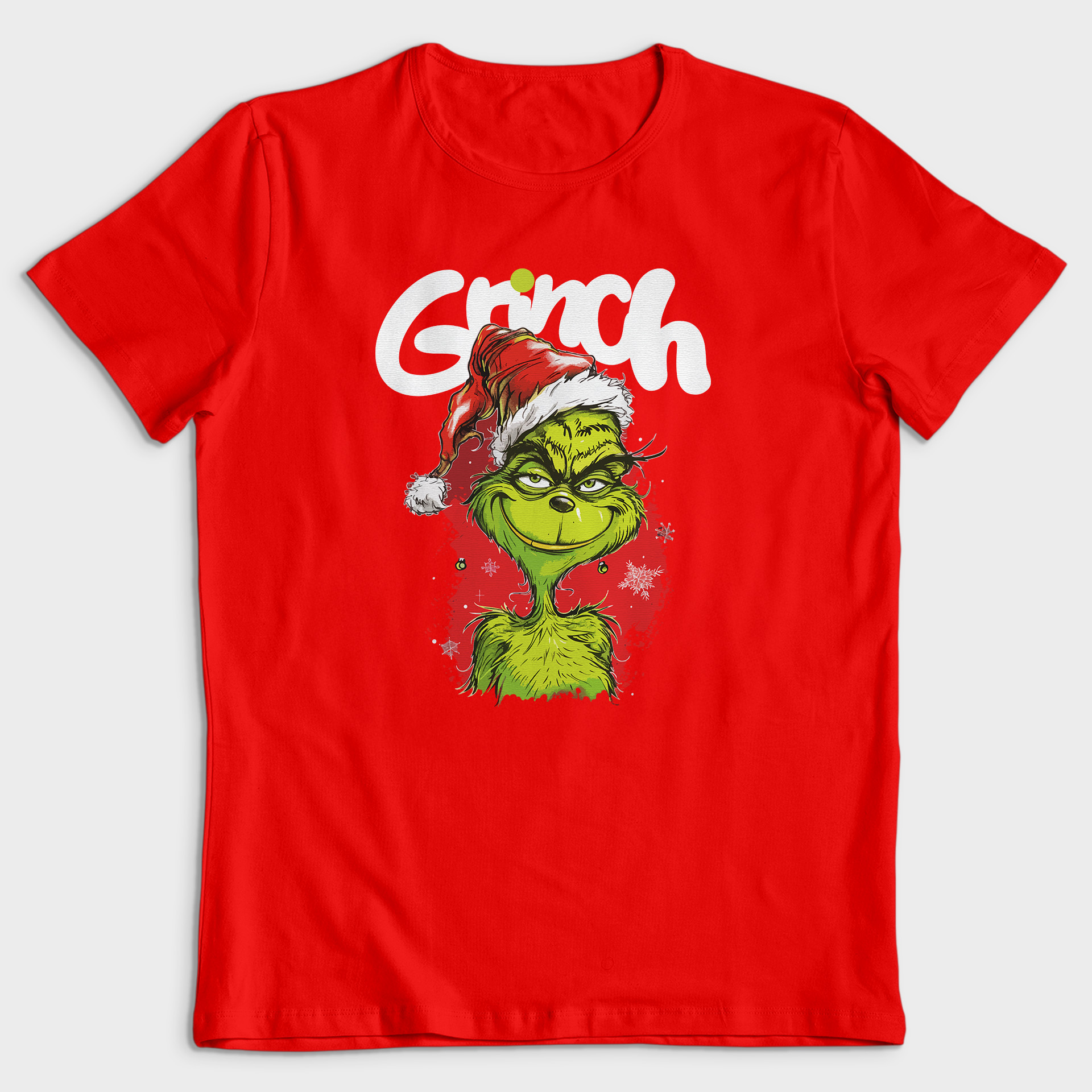 Koszulka męska czerwona święta ""Grinch"" - obrazek 2