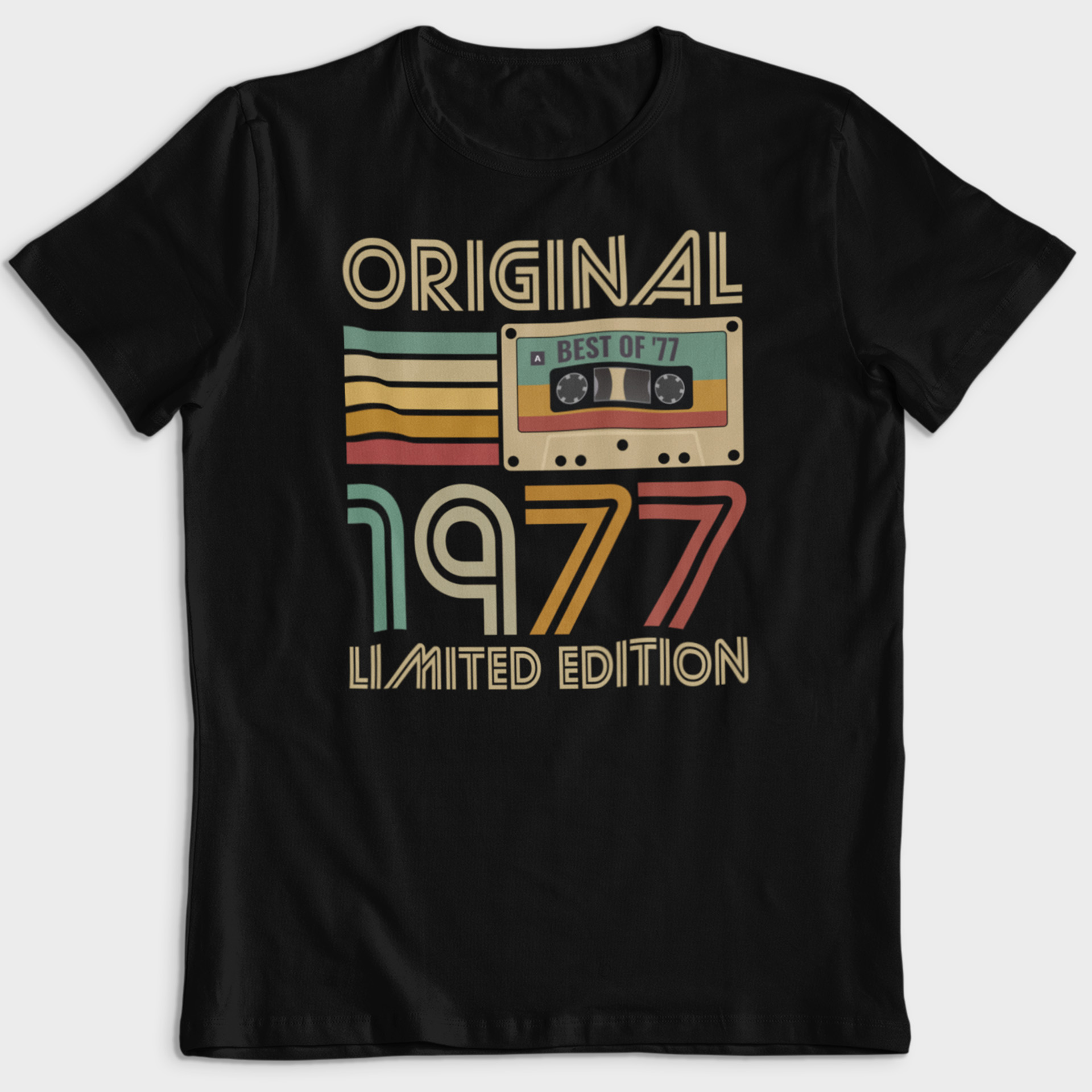 Koszulka męska czarna kaseta rocznik 1977 - obrazek 2