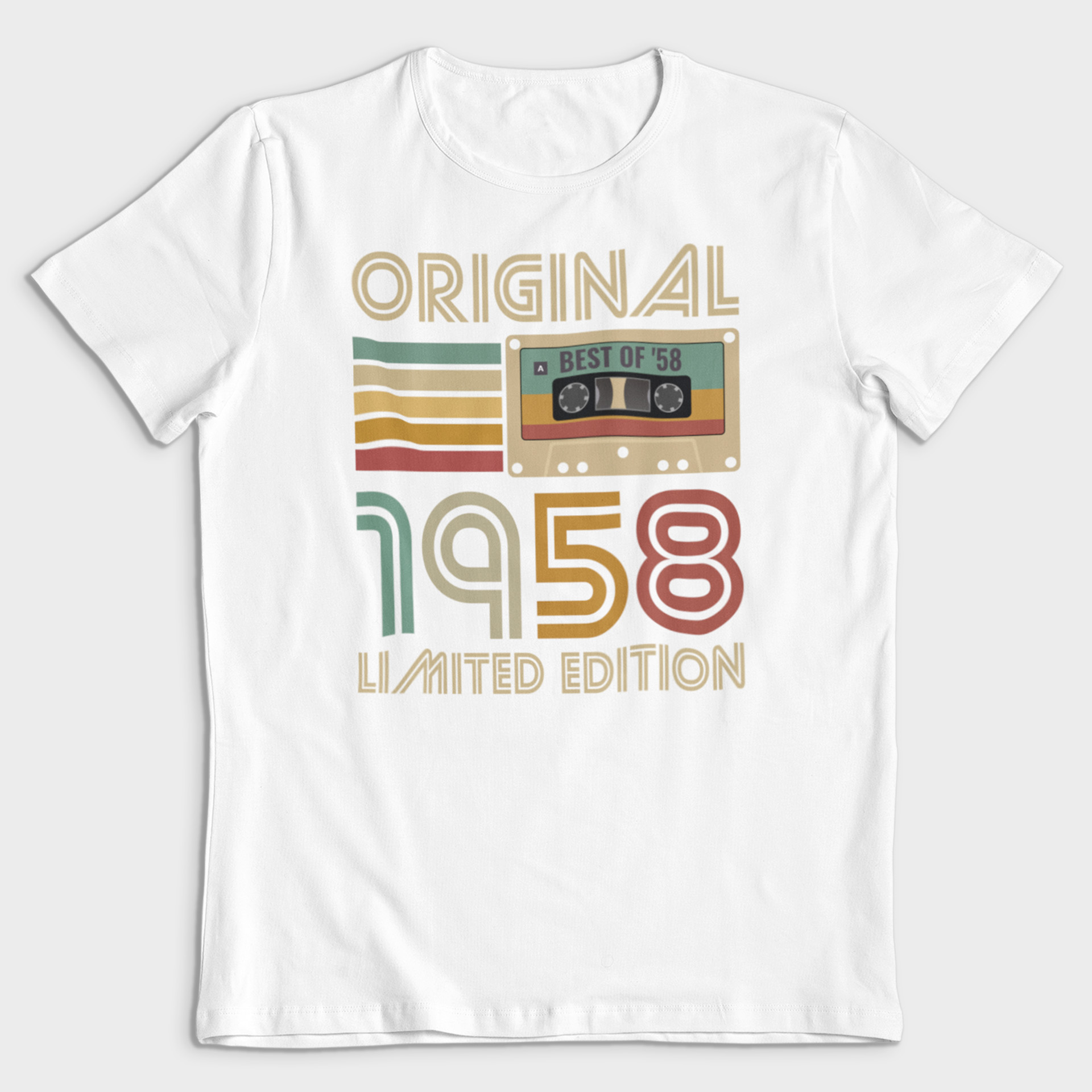 Koszulka męska biała 1958 kaseta - obrazek 2