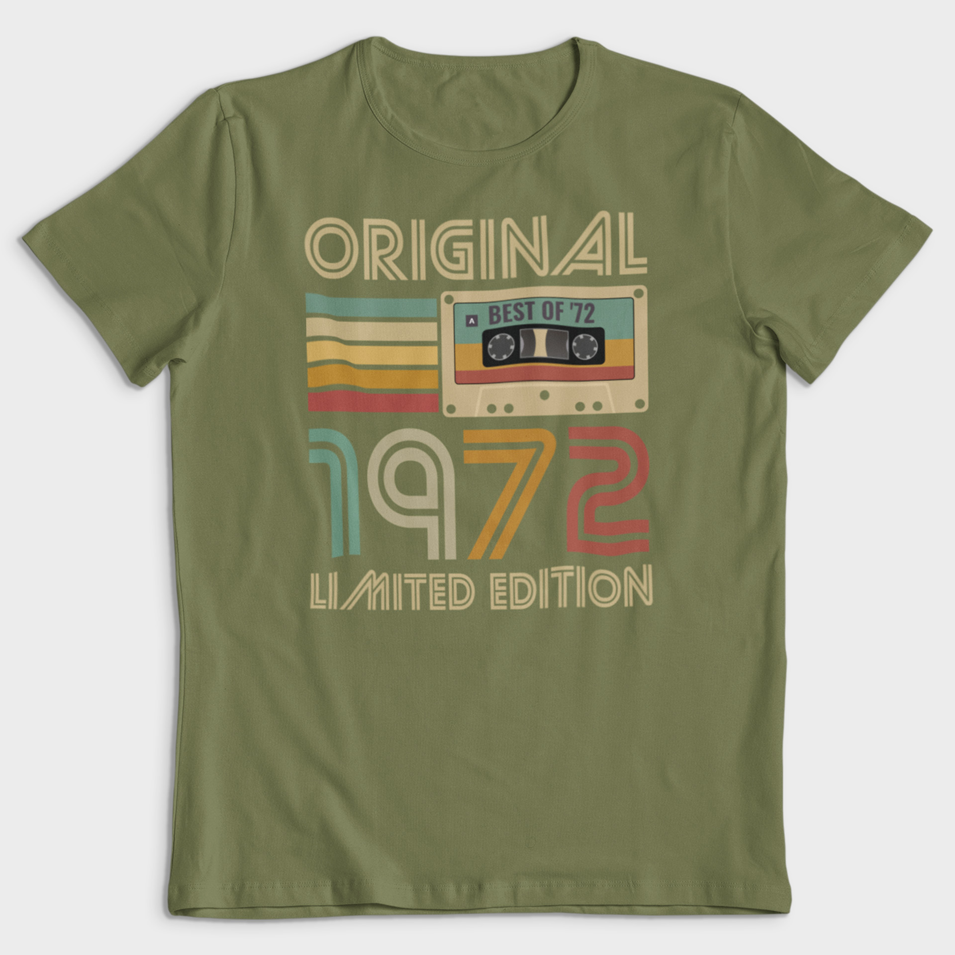 Koszulka męska khaki 1972 kaseta - obrazek 2