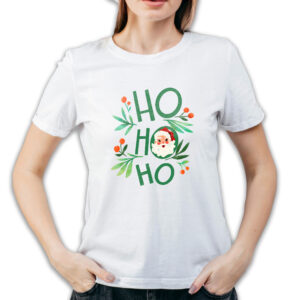 Koszulka damska biała święta "Ho ho ho"
