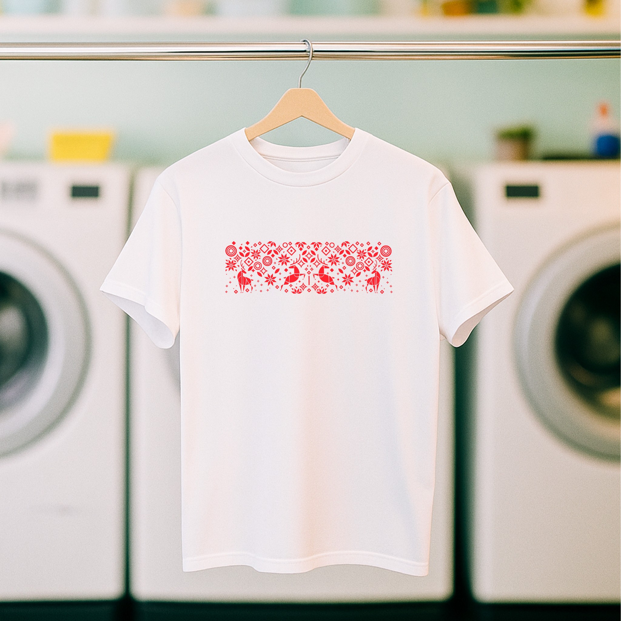 Koszulka męska biała święta geometryczne wzorki - obrazek 5