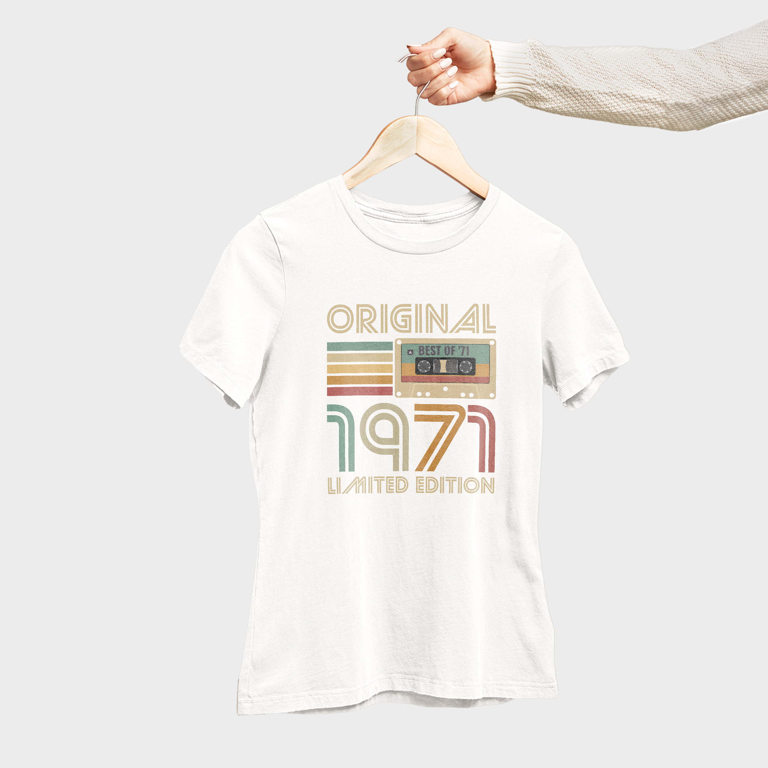 Koszulka damska biała 1971 kaseta - obrazek 4