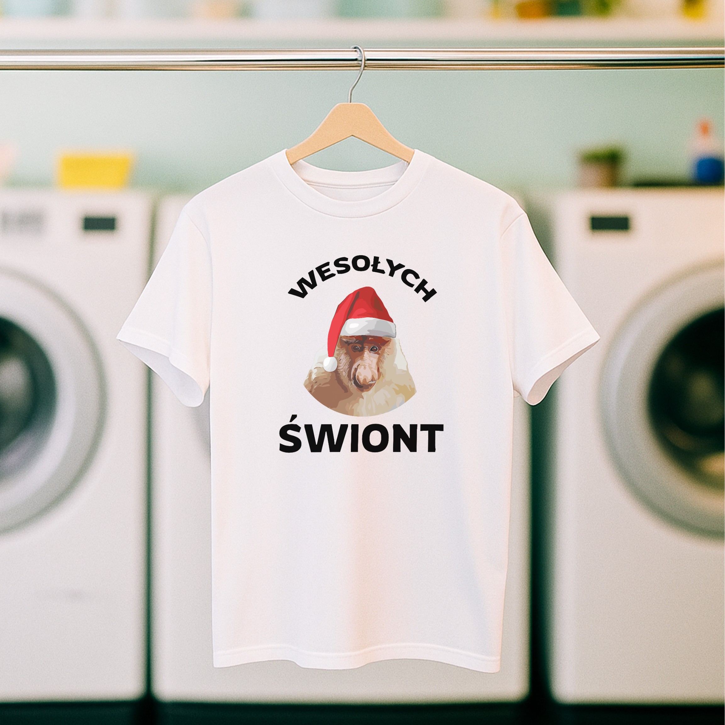 Koszulka męska biała święta ""Wesołych Świont"" śmieszna - obrazek 5
