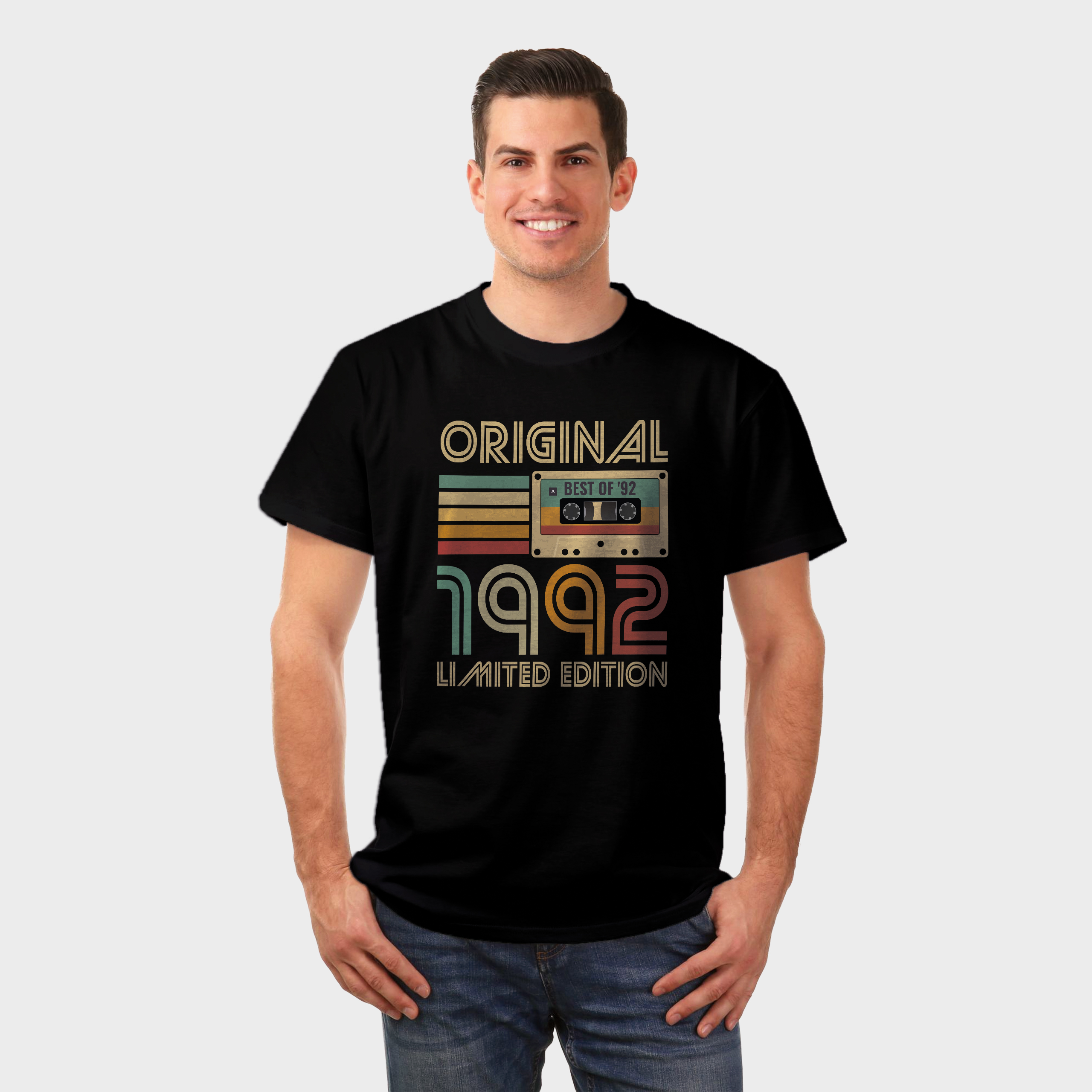 Koszulka męska czarna kaseta rocznik 1992 - obrazek 3