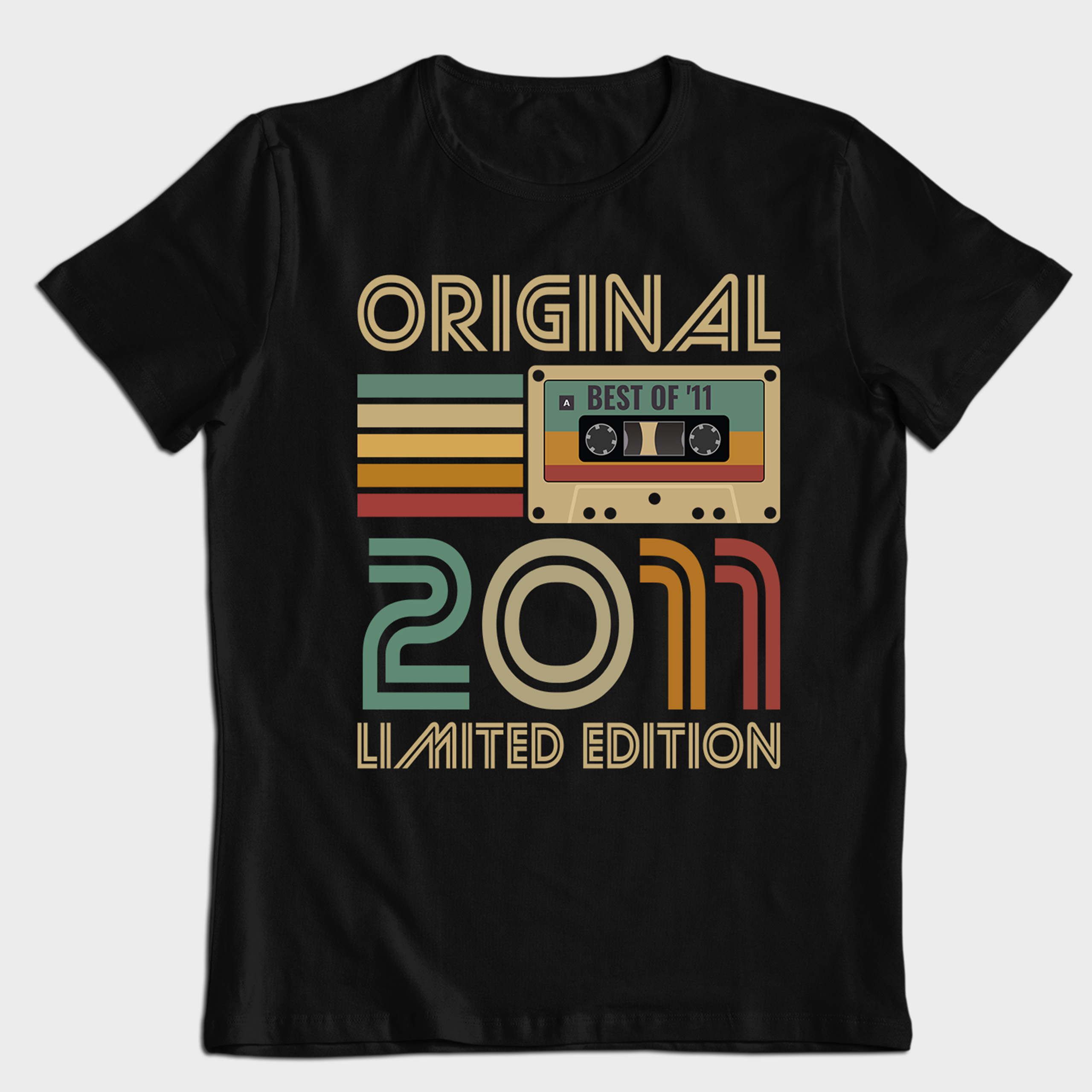 Koszulka męska czarna kaseta rocznik 2011 - obrazek 2