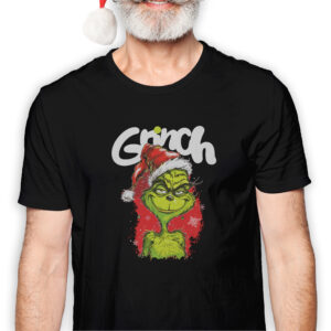 Koszulka męska czarna święta ""Grinch""