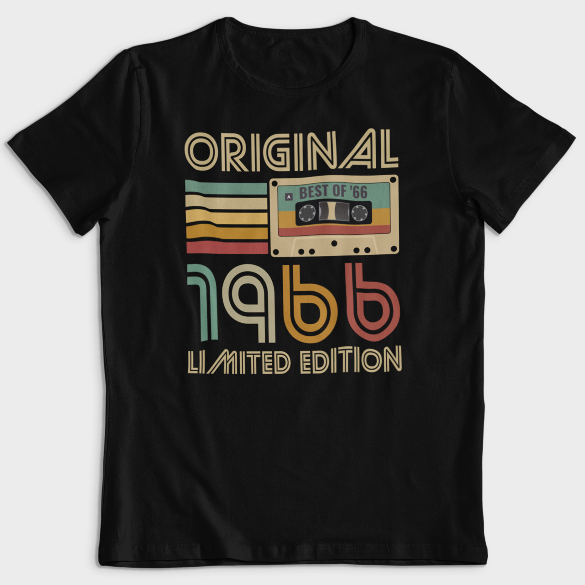 Koszulka męska czarna kaseta rocznik 1966 - obrazek 2