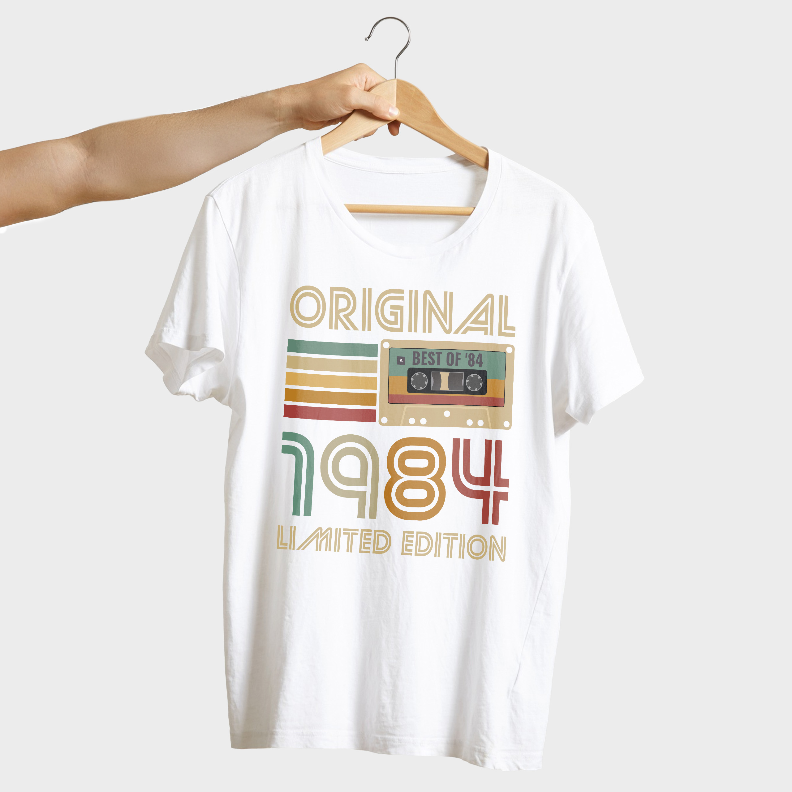 Koszulka męska biała 1984 kaseta - obrazek 4