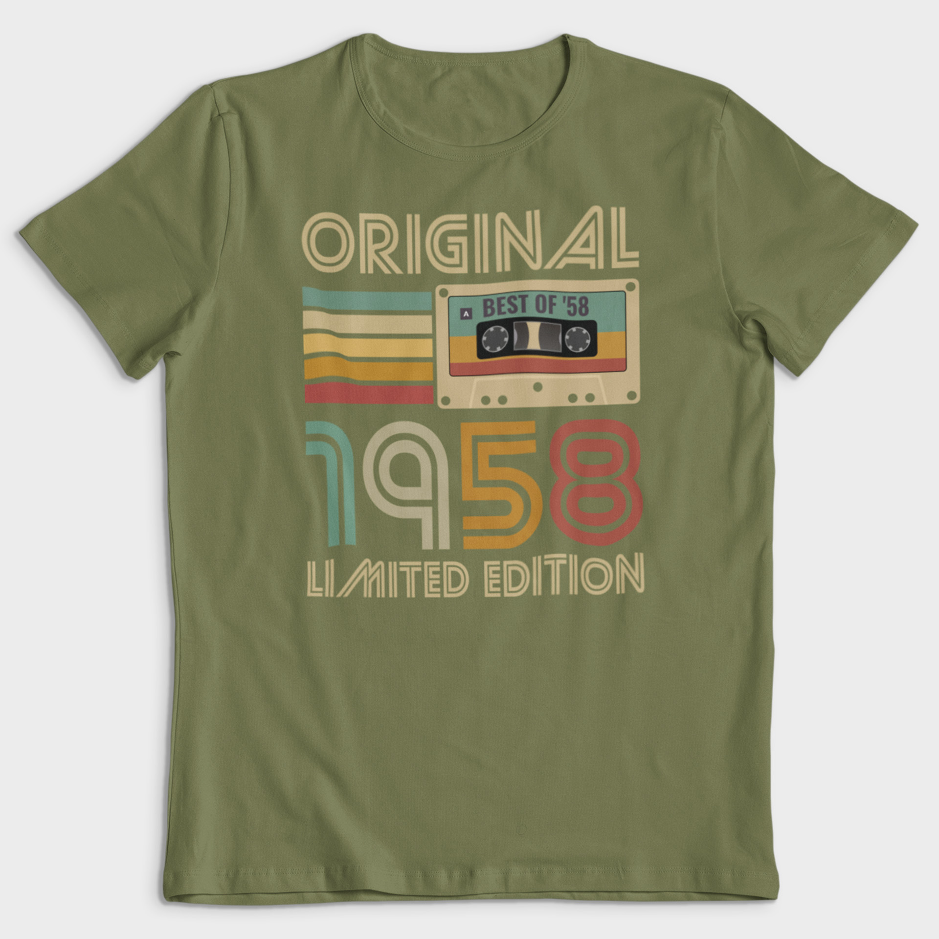 Koszulka męska khaki 1958 kaseta - obrazek 2