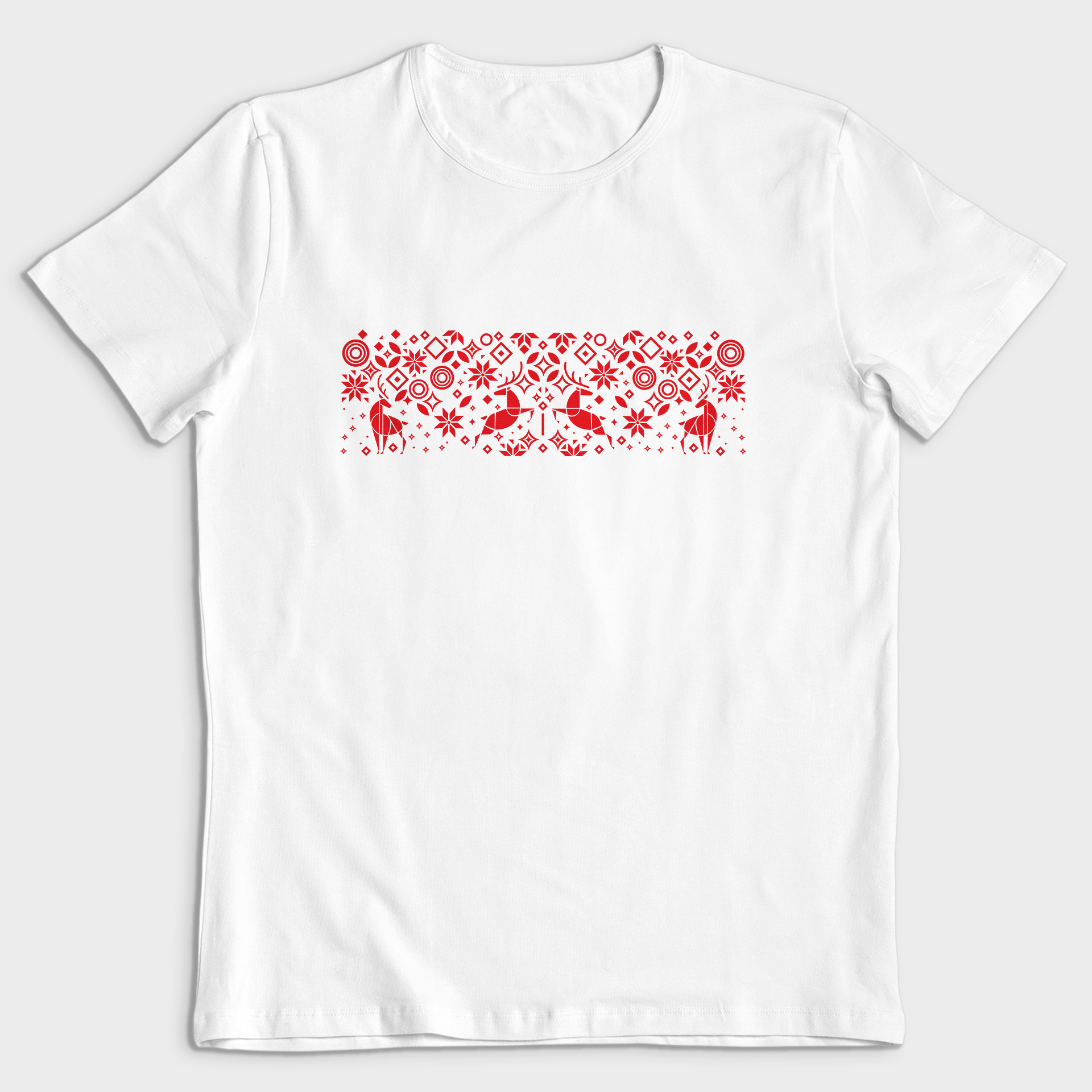 Koszulka męska biała święta geometryczne wzorki - obrazek 2