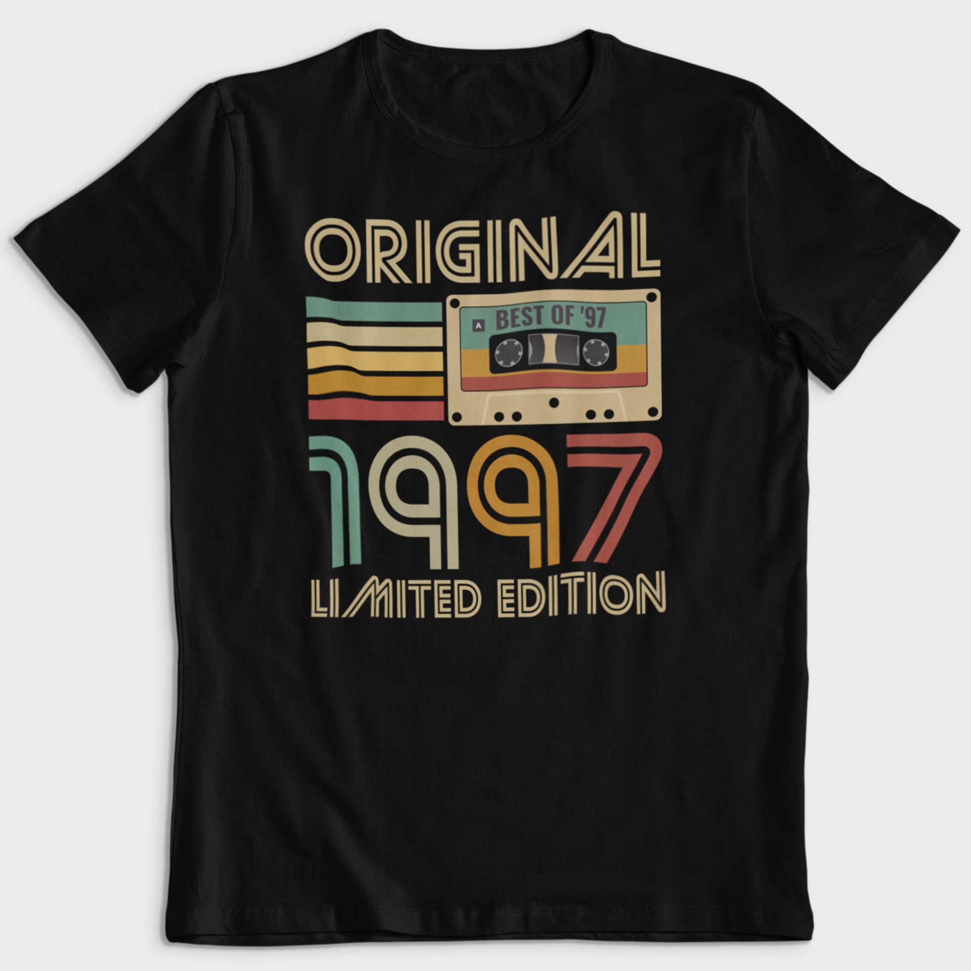 Koszulka męska czarna kaseta rocznik 1997 - obrazek 2