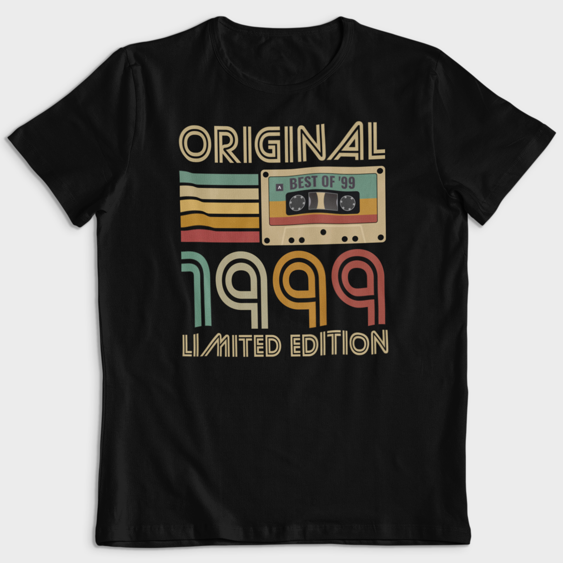 Koszulka męska czarna kaseta rocznik 1999 - obrazek 2