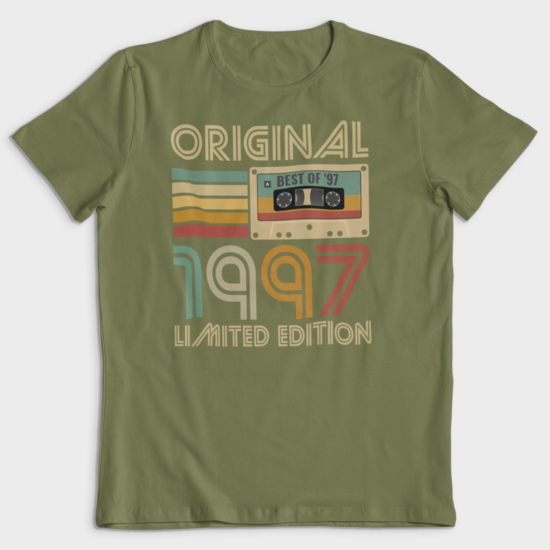 Koszulka męska khaki 1997 kaseta - obrazek 2