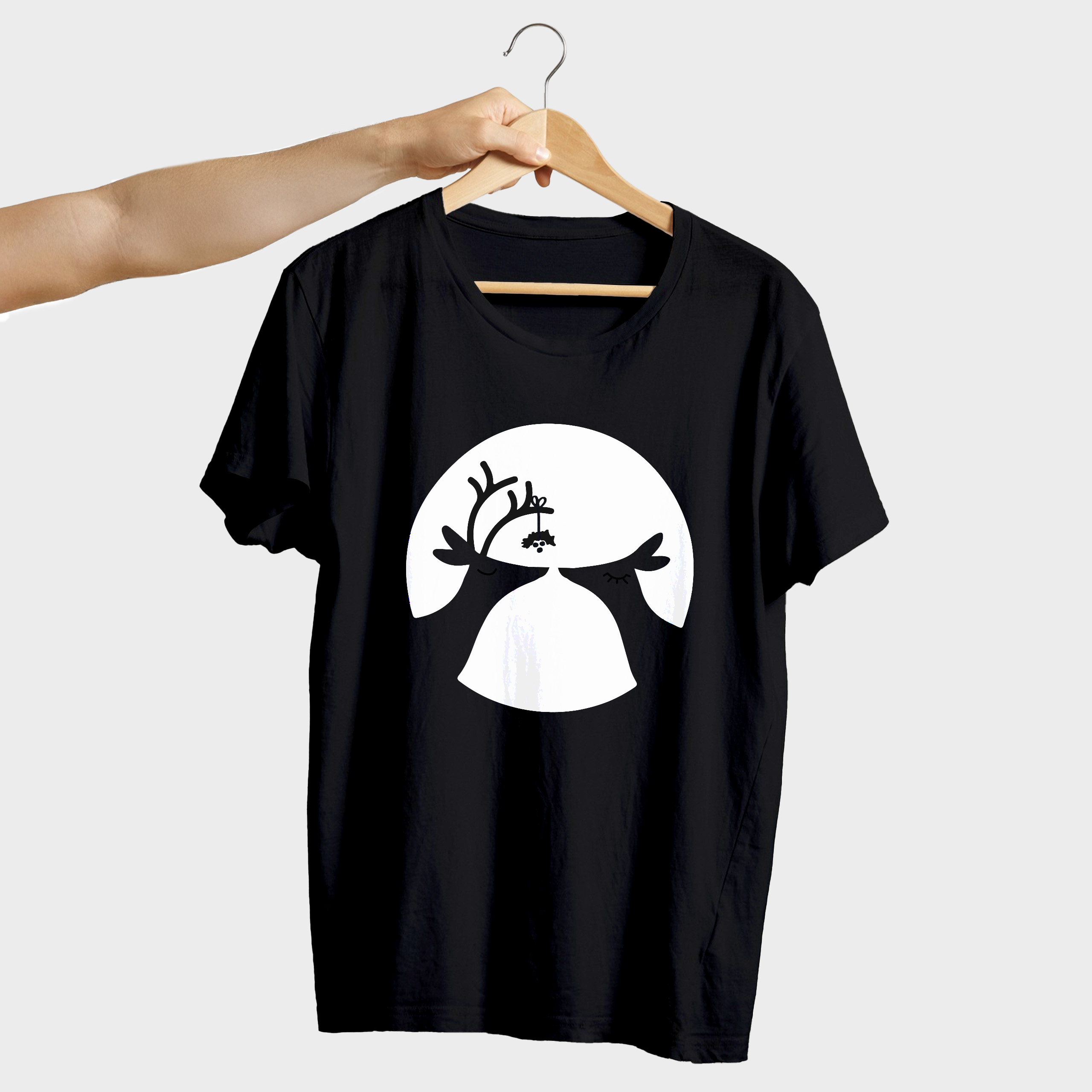 Koszulka męska czarna święta Renifery - obrazek 4