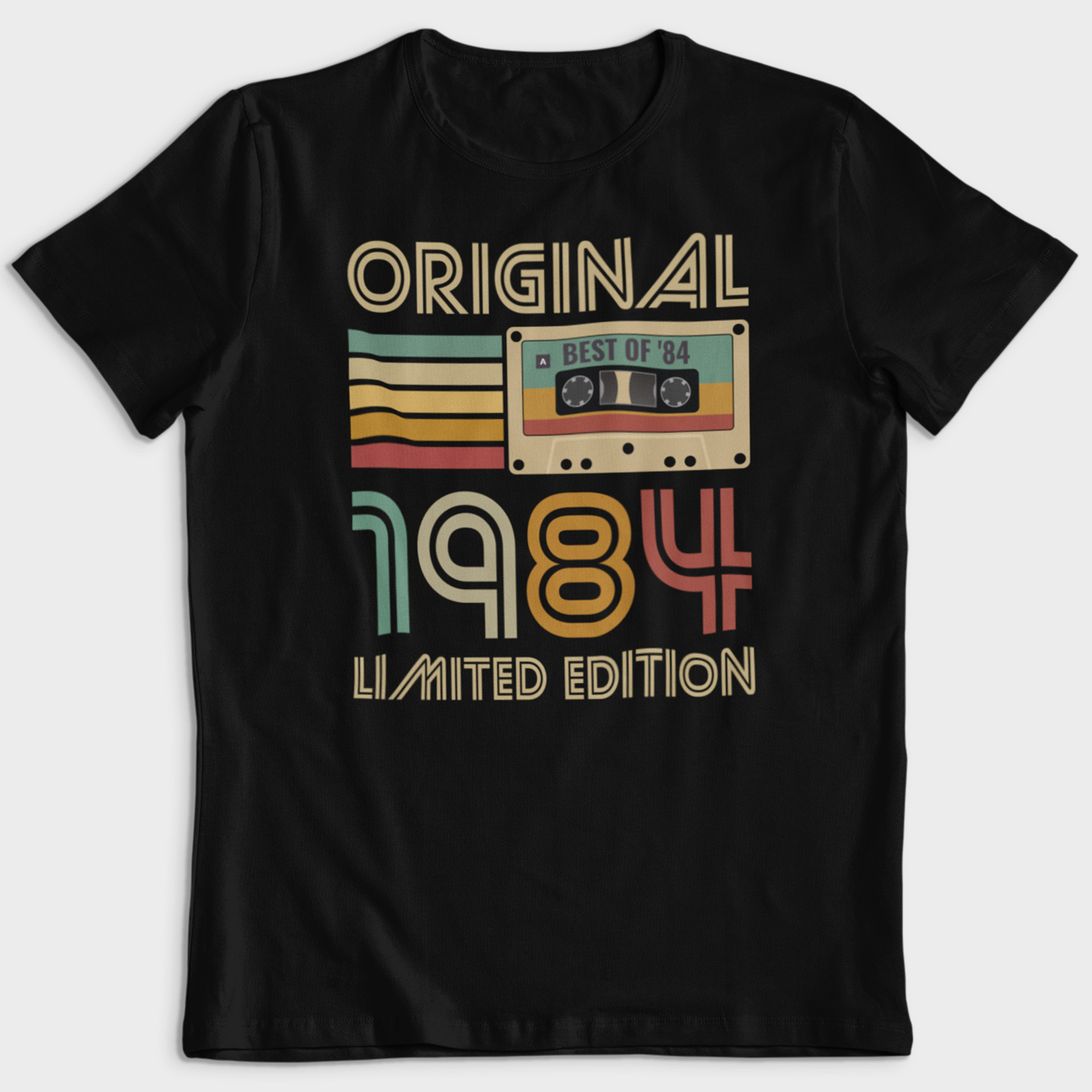 Koszulka męska czarna kaseta rocznik 1984 - obrazek 2